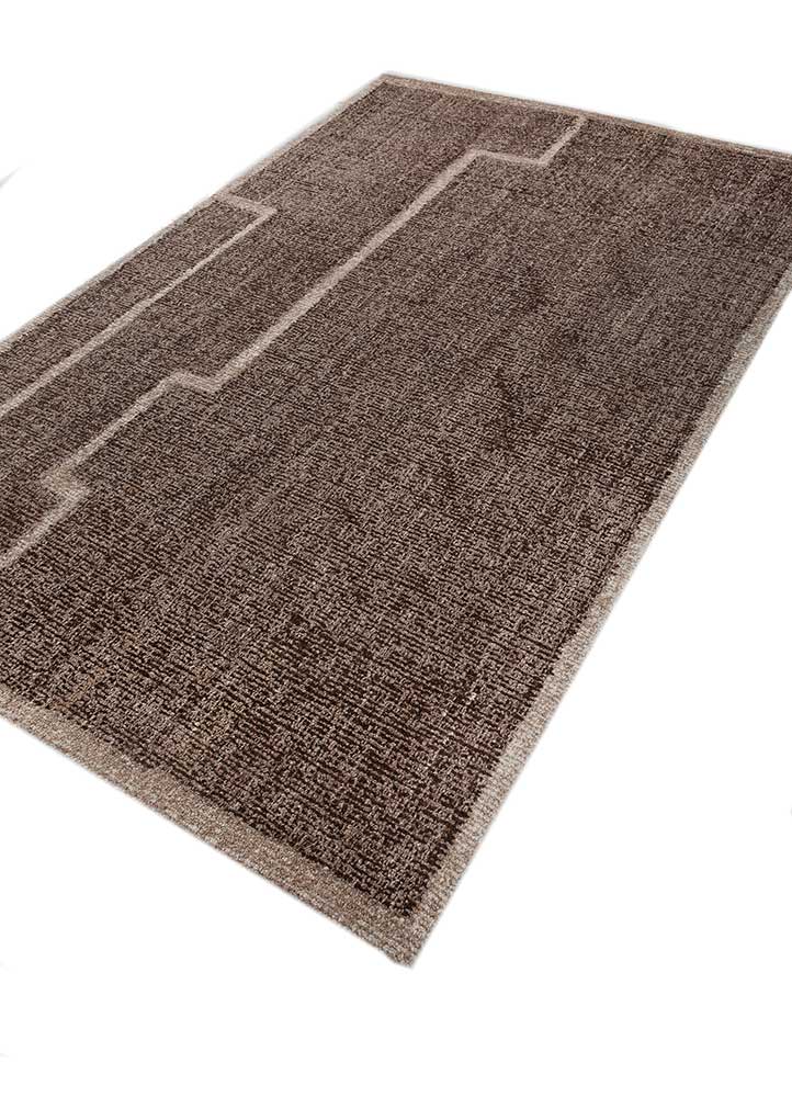 pathways beige and brown wool hand tufted Rug - FloorShot