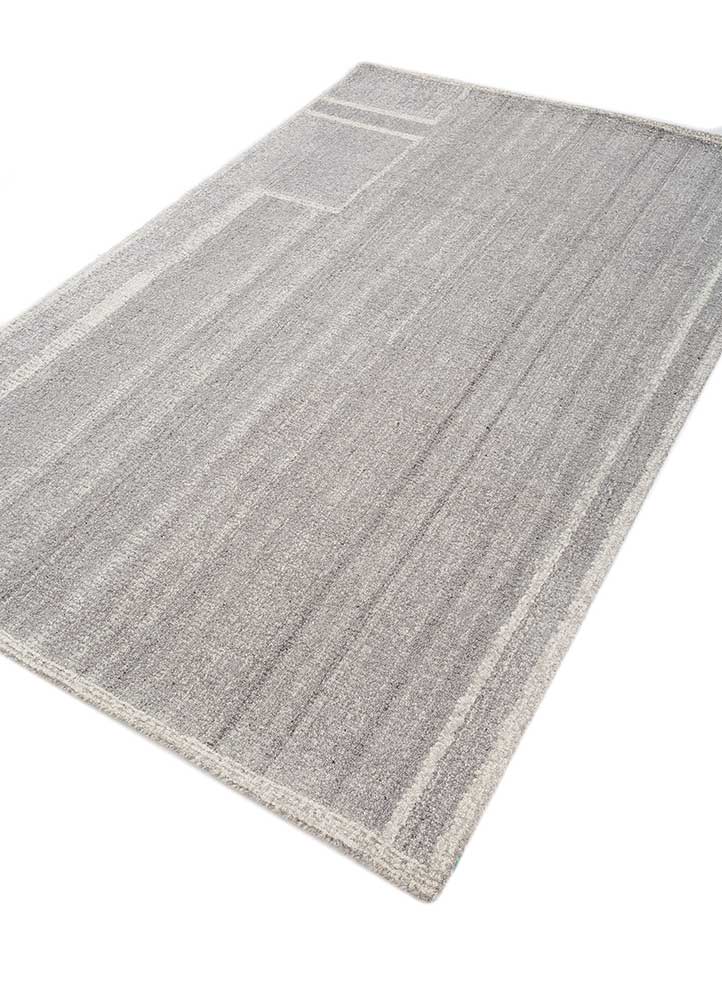 pathways grey and black wool hand tufted Rug - FloorShot