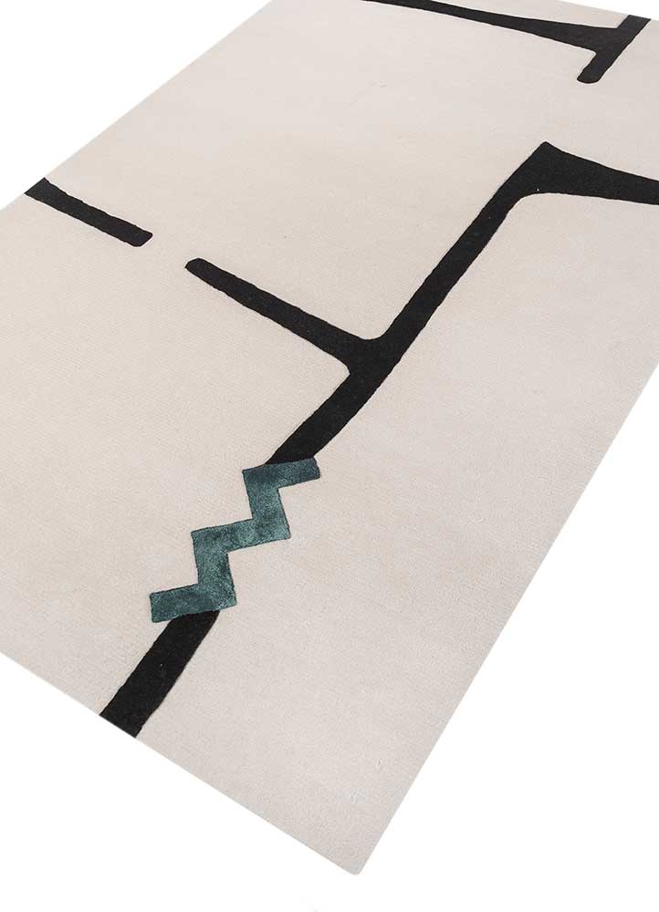 contour ivory wool hand tufted Rug - FloorShot