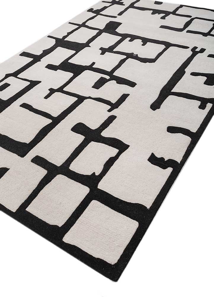 zig zag ivory wool hand tufted Rug - FloorShot