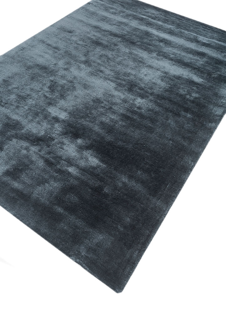 cera blue viscose hand tufted Rug - FloorShot