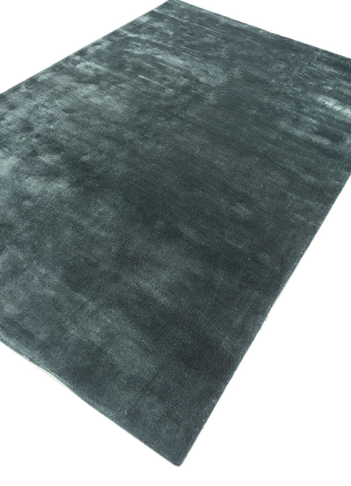 cera blue viscose hand tufted Rug - FloorShot