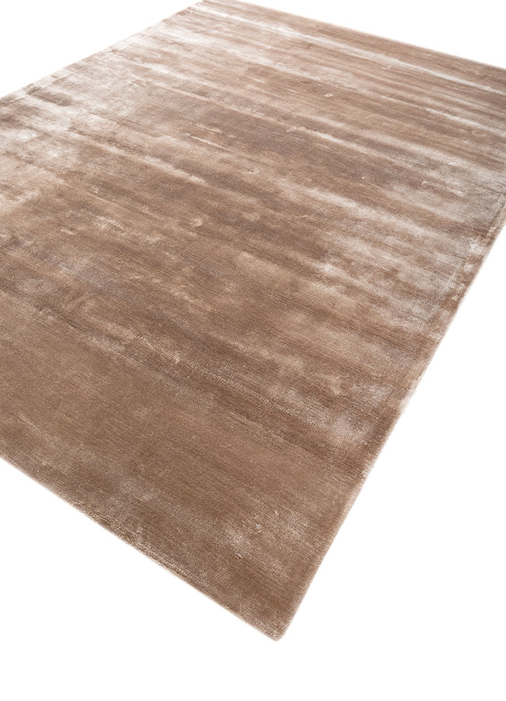 cera beige and brown viscose hand tufted Rug - FloorShot
