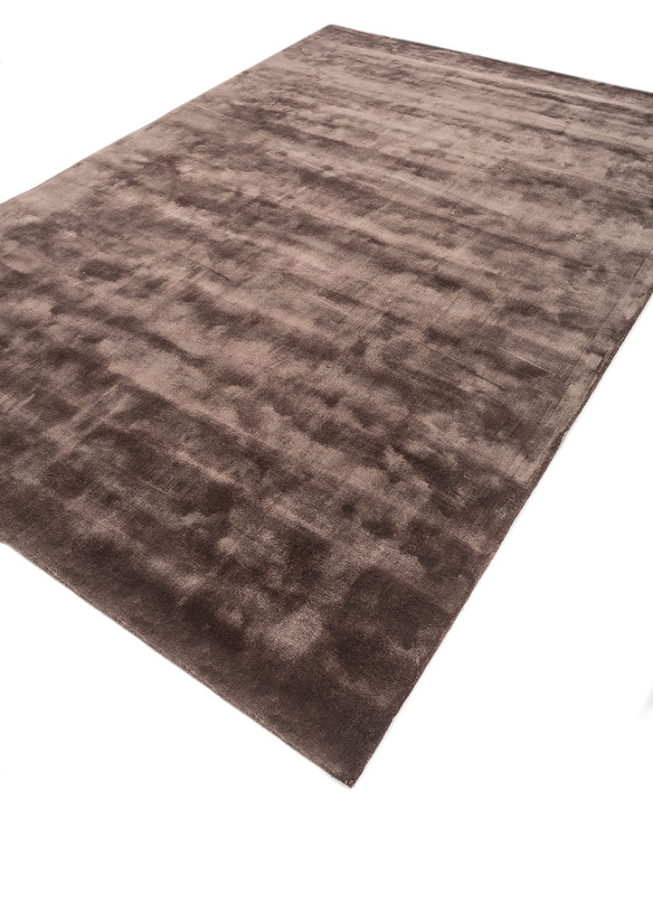 cera beige and brown viscose hand tufted Rug - FloorShot