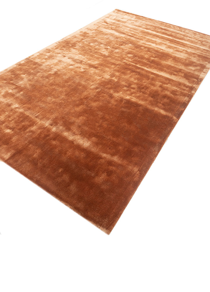cera red and orange viscose hand tufted Rug - FloorShot