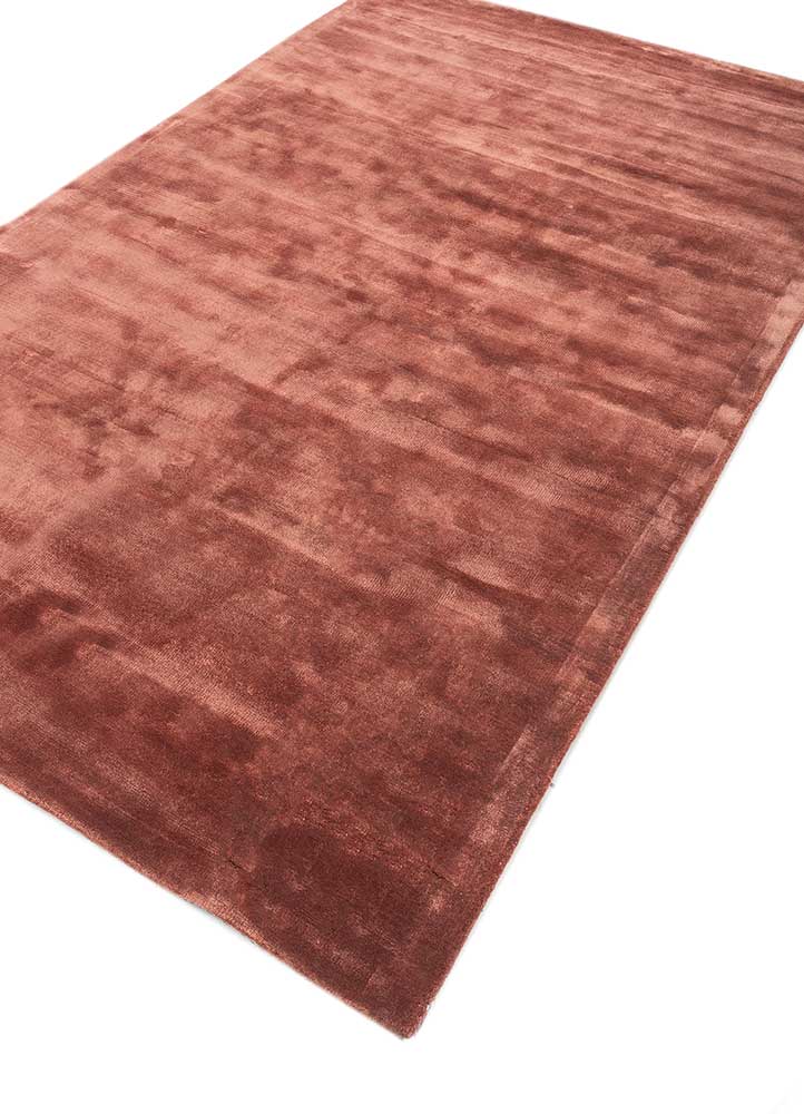 cera red and orange viscose hand tufted Rug - FloorShot