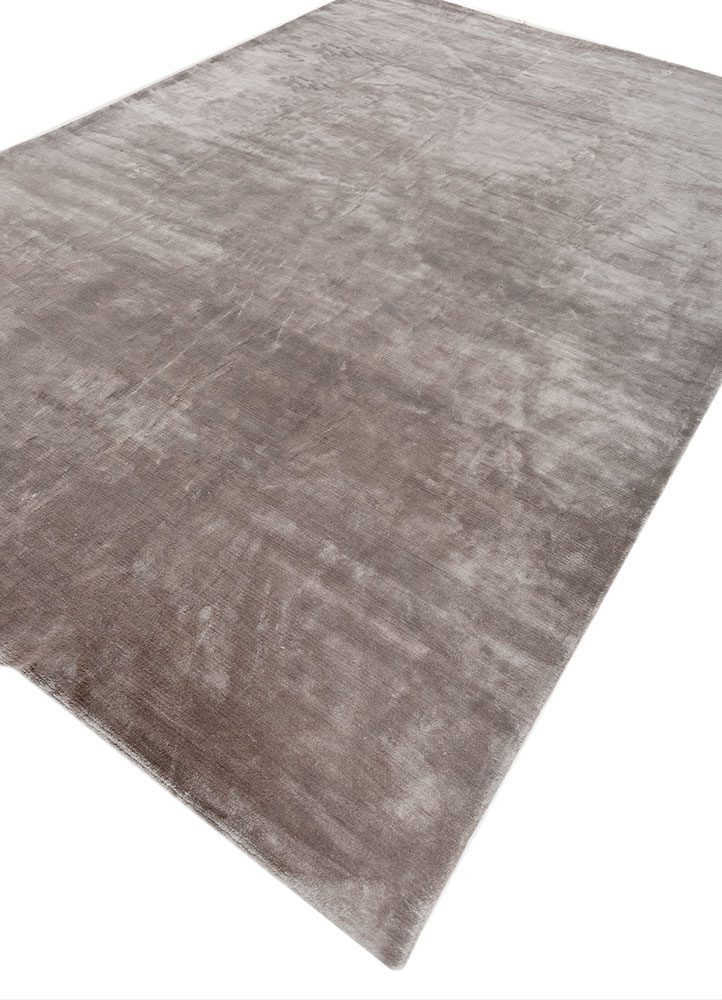 cera grey and black viscose hand tufted Rug - FloorShot