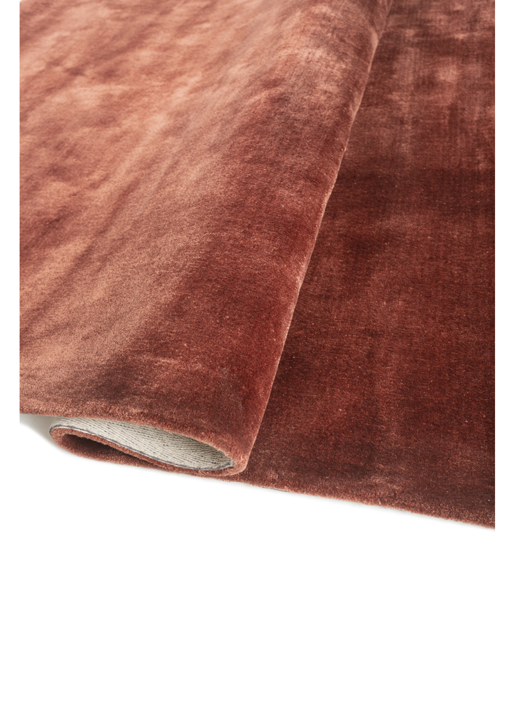 cera red and orange viscose hand tufted Rug - FloorShot