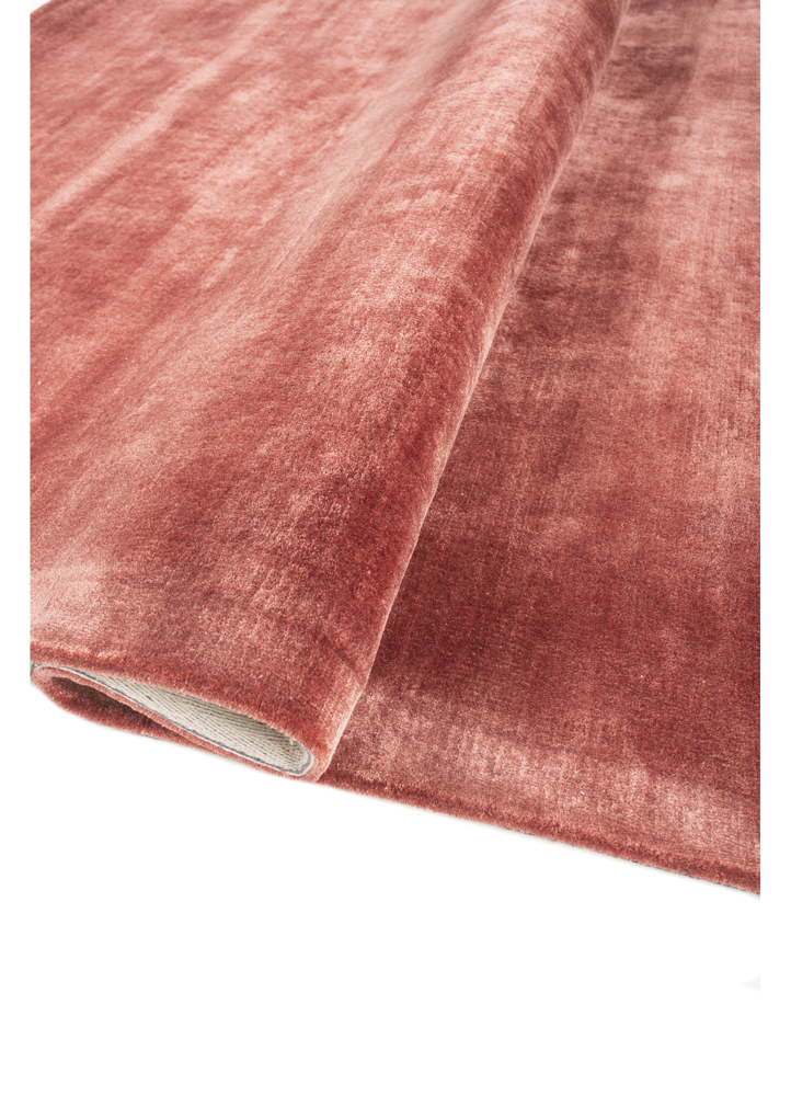 cera red and orange viscose hand tufted Rug - FloorShot