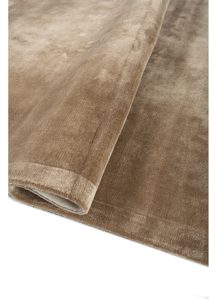 cera beige and brown viscose hand tufted Rug - FloorShot