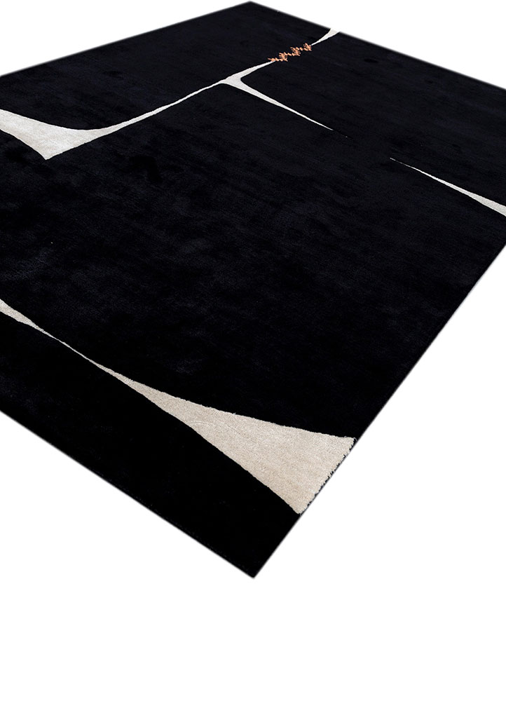 zig zag grey and black wool and viscose hand tufted Rug - FloorShot