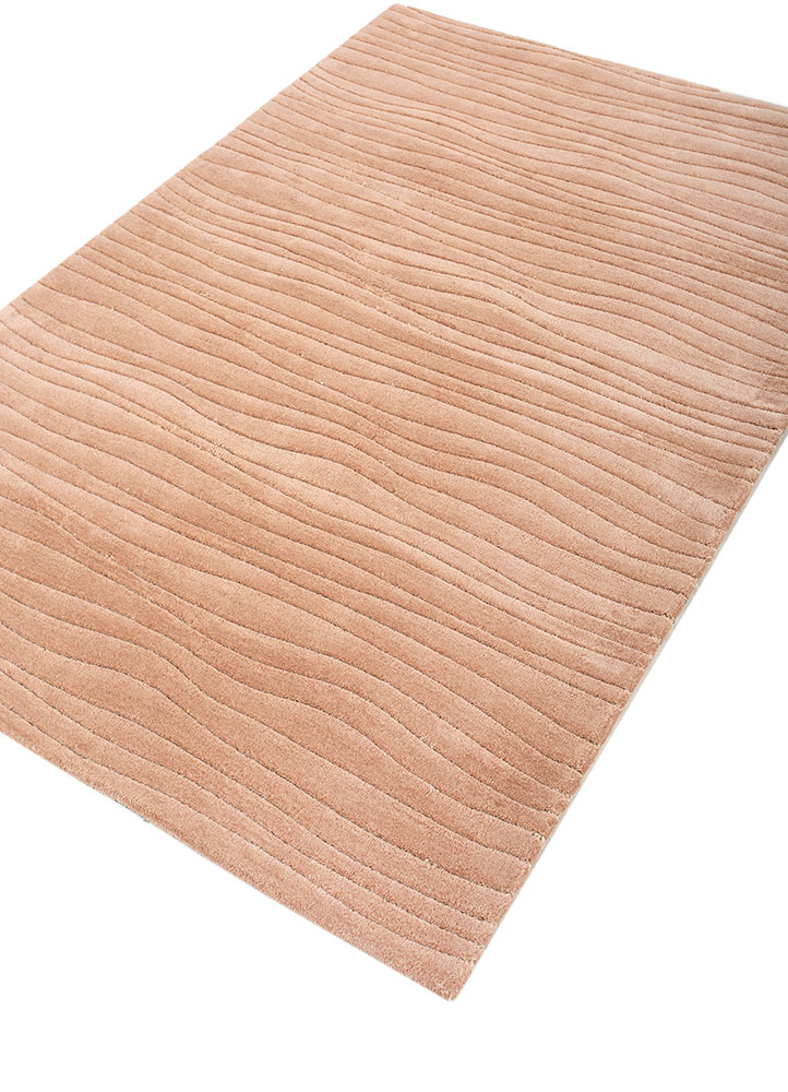 cera red and orange wool hand tufted Rug - FloorShot
