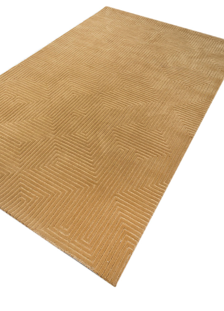 cera gold wool and viscose hand tufted Rug - FloorShot