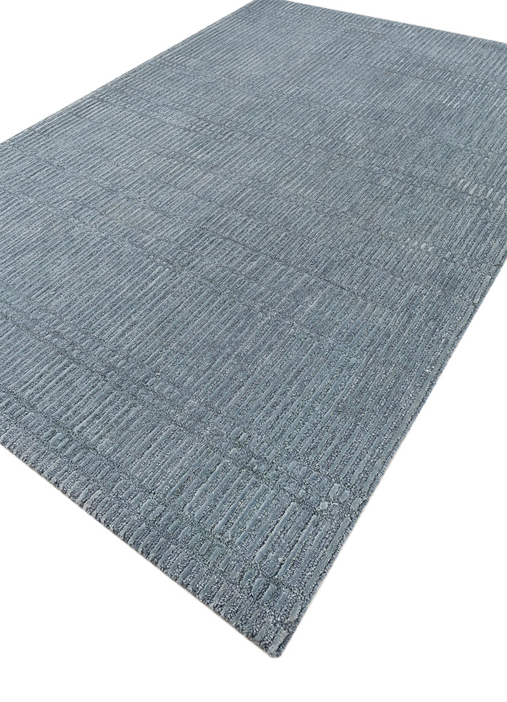 modo blue wool and viscose hand tufted Rug - FloorShot