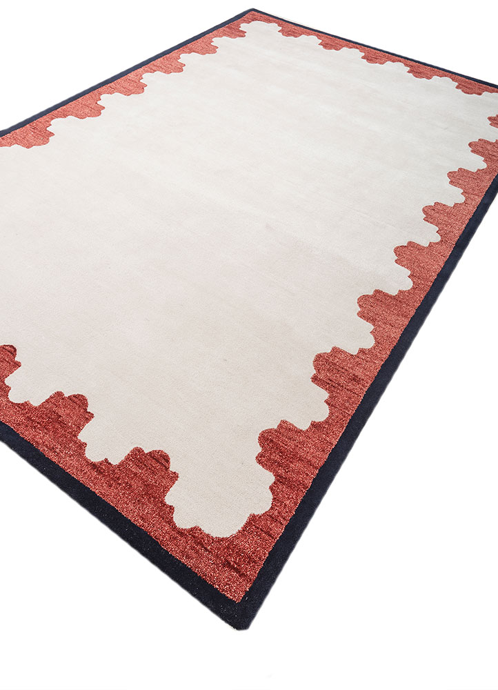 alhambra ivory wool and viscose hand tufted Rug - FloorShot