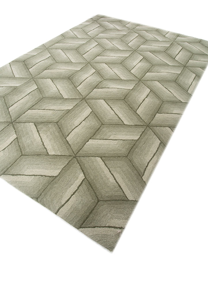 chroma blue wool hand tufted Rug - FloorShot