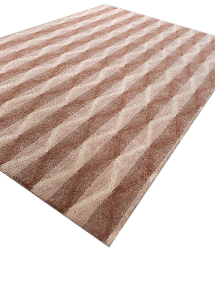wild wanderlust beige and brown wool hand tufted Rug - FloorShot