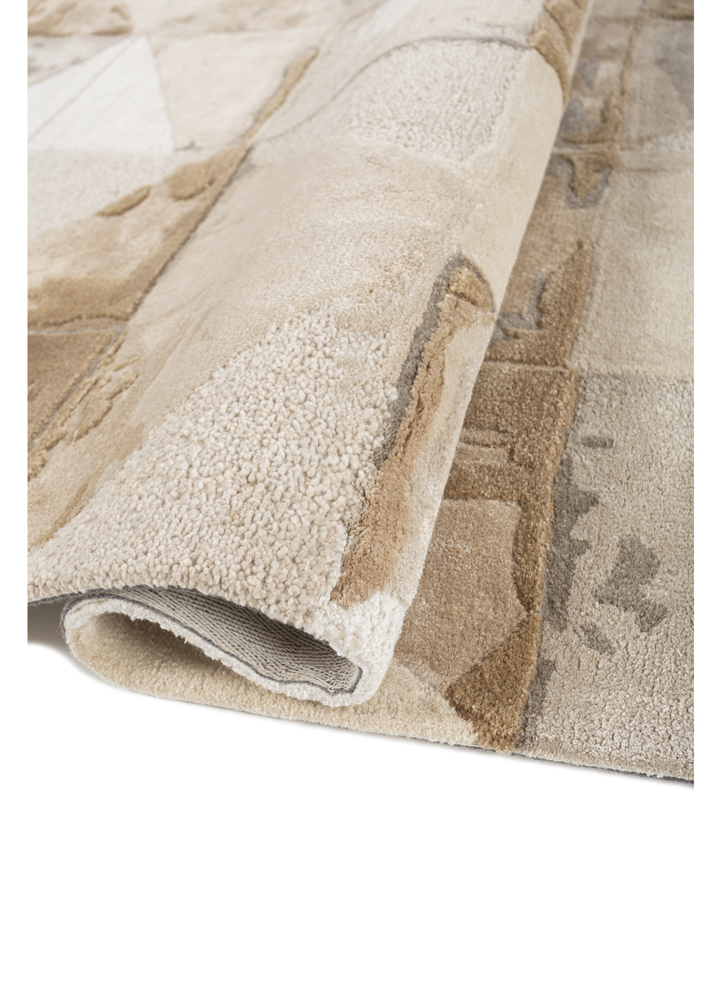 caliedo ivory wool and viscose hand tufted Rug - FloorShot