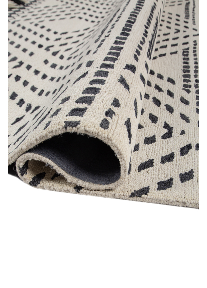 contour ivory wool hand tufted Rug - FloorShot
