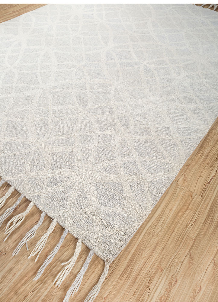 contour grey and black wool hand tufted Rug - FloorShot