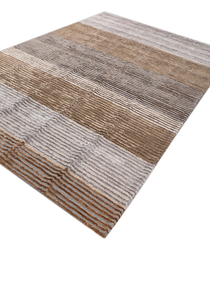 pathways grey and black wool and viscose hand tufted Rug - FloorShot