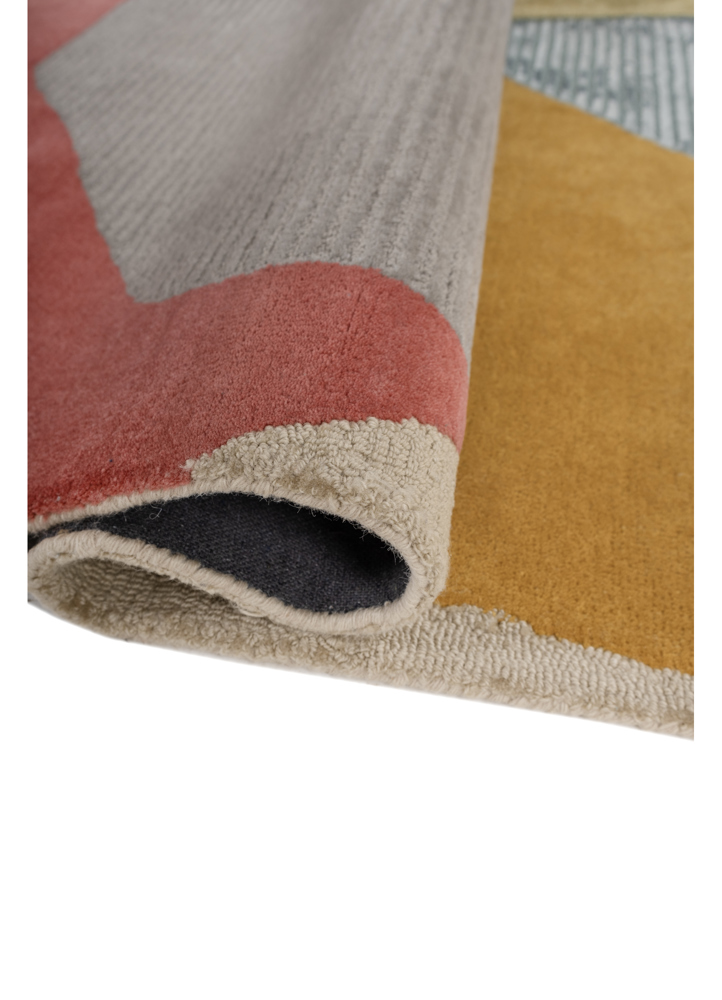 joy blue wool and viscose hand tufted Rug - FloorShot