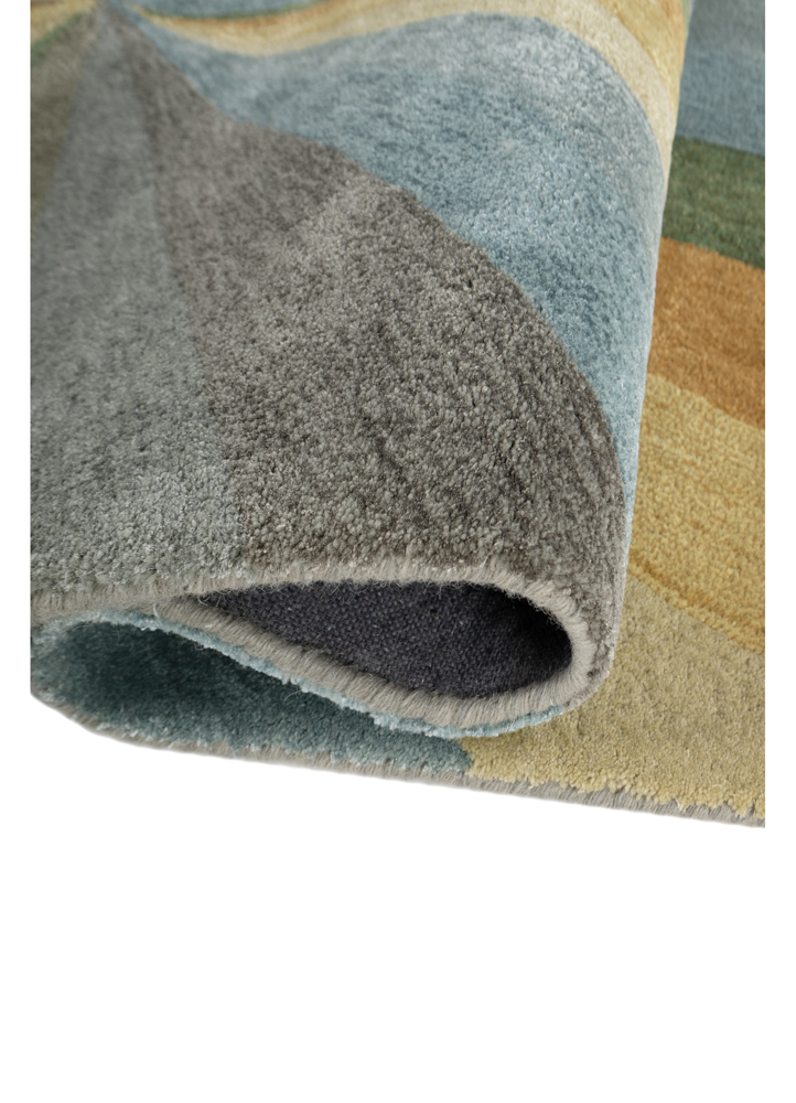 caliedo blue wool and viscose hand tufted Rug - FloorShot