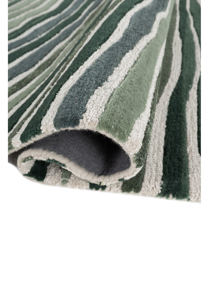 hacienda blue wool and viscose hand tufted Rug - FloorShot