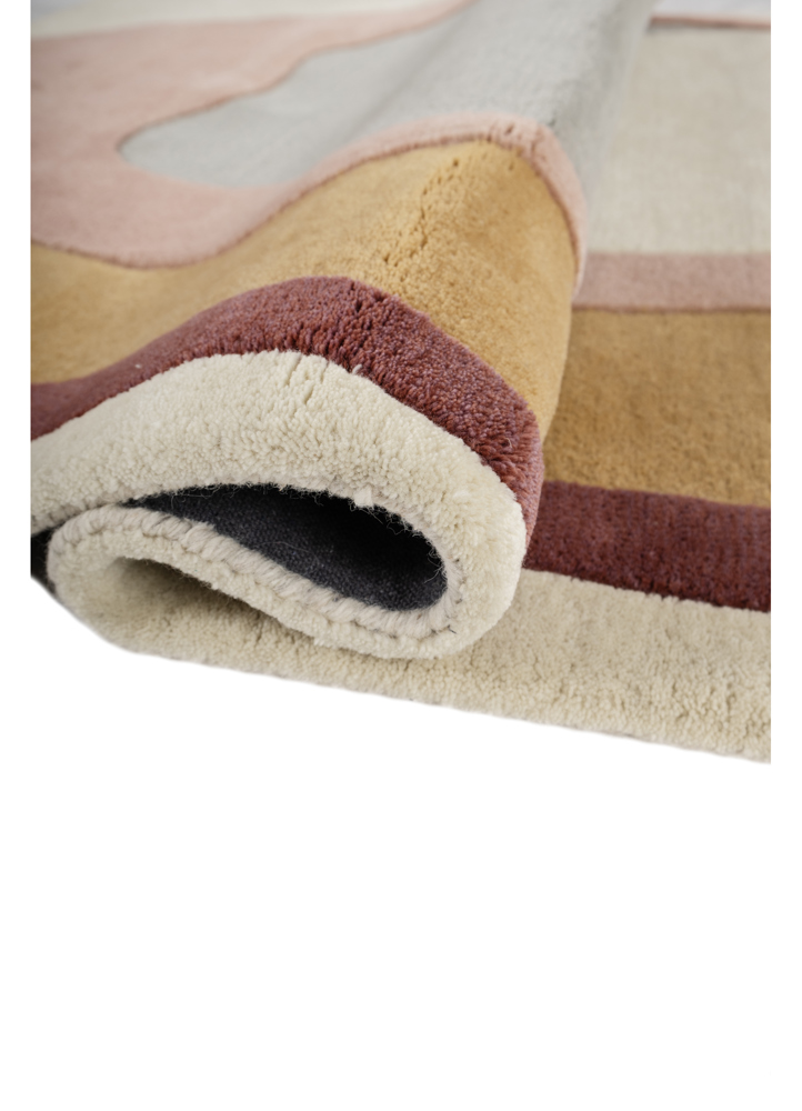joy gold wool hand tufted Rug - FloorShot