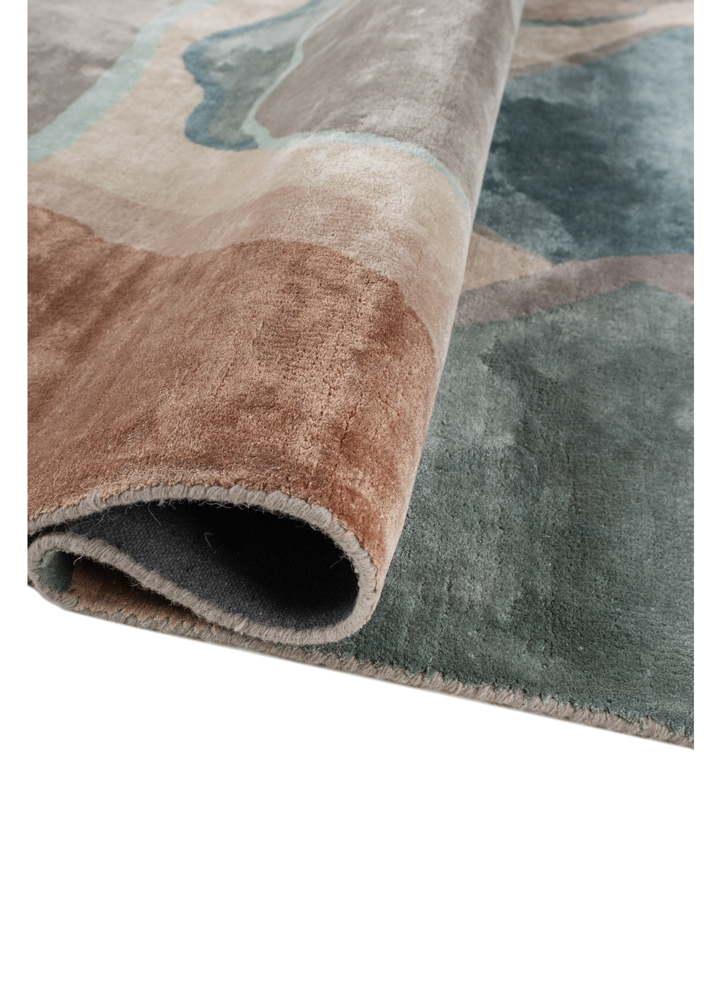 confetti grey and black viscose hand tufted Rug - FloorShot