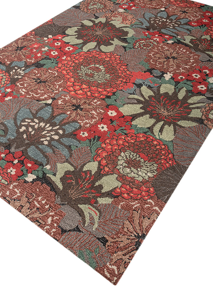 hacienda grey and black wool and viscose hand tufted Rug - FloorShot