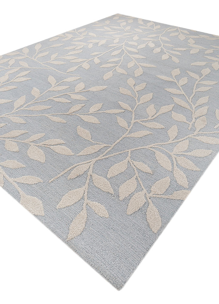 aurelia blue wool hand tufted Rug - FloorShot