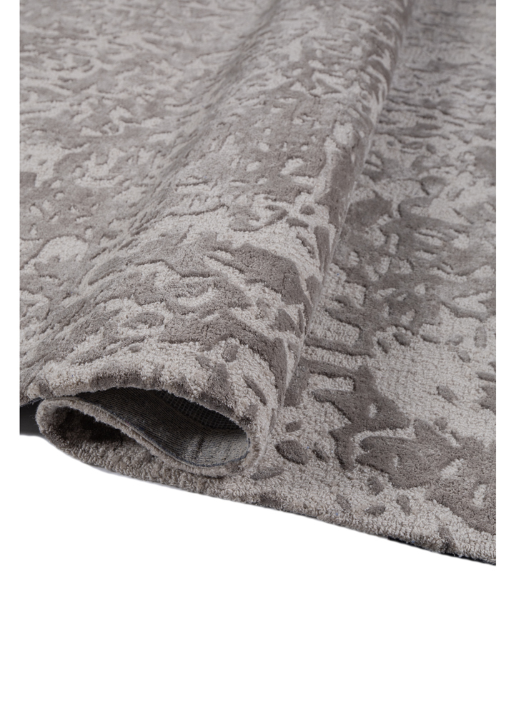 white noise ivory wool and viscose hand tufted Rug - FloorShot