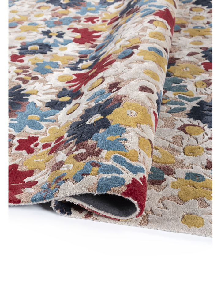 hacienda red and orange wool and viscose hand tufted Rug - FloorShot