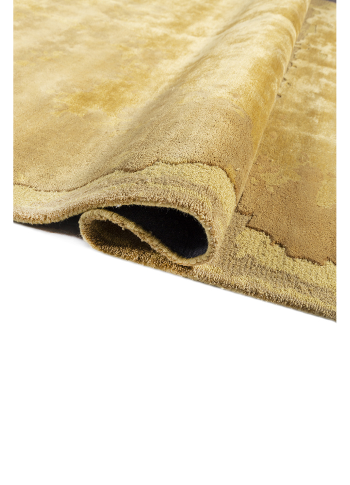 white noise gold wool and viscose hand tufted Rug - FloorShot