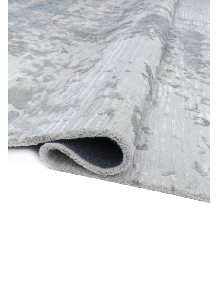 white noise ivory wool and viscose hand tufted Rug - FloorShot