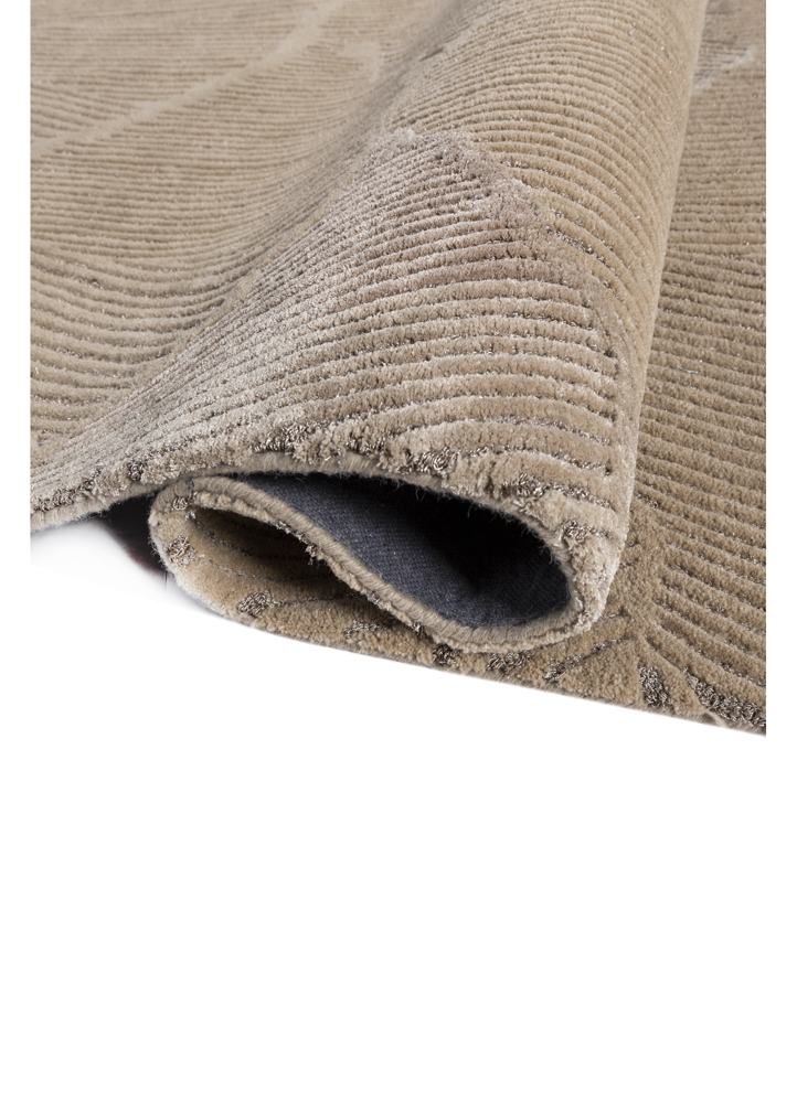aurelia beige and brown wool and viscose hand tufted Rug - FloorShot