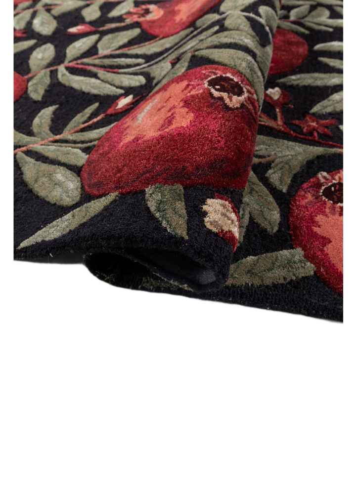 hacienda grey and black wool and viscose hand tufted Rug - FloorShot
