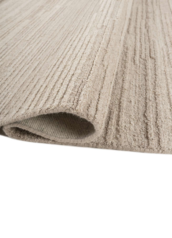 pathways beige and brown wool hand tufted Rug - FloorShot