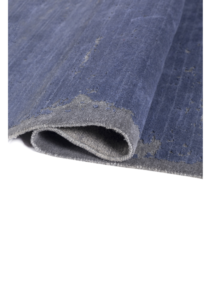 entropy blue polyester hand knotted Rug - FloorShot