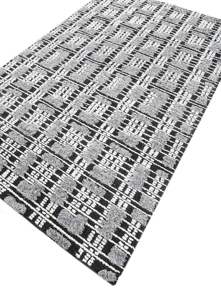 atelier blue acrylic flat weaves Rug - FloorShot