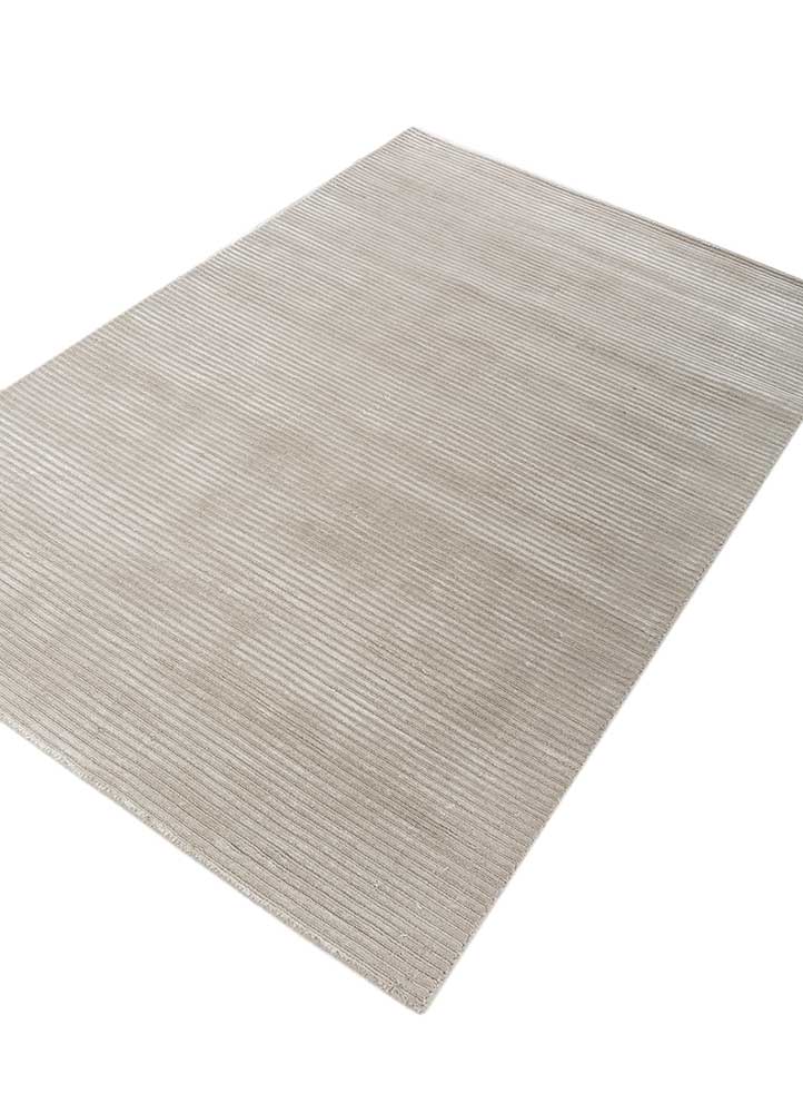 saga grey and black modal hand loom Rug - FloorShot