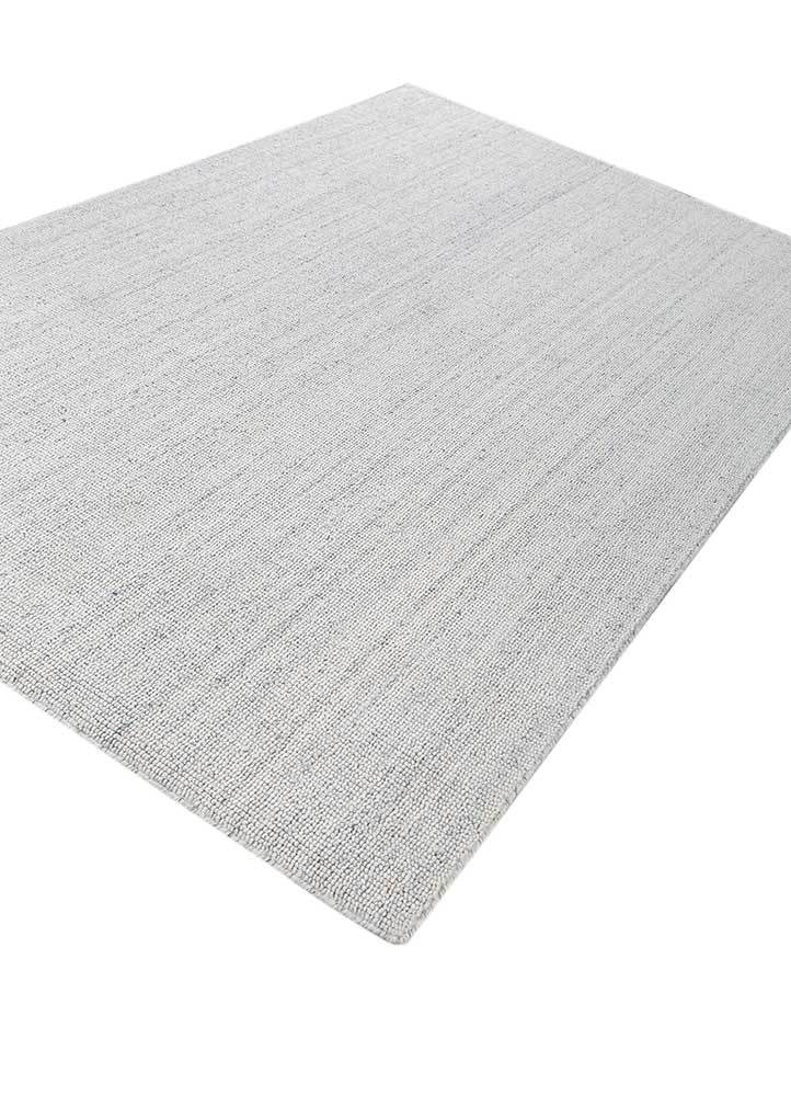 saga grey and black wool hand loom Rug - FloorShot