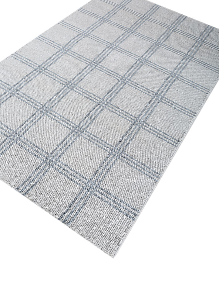 saga grey and black nylon hand loom Rug - FloorShot