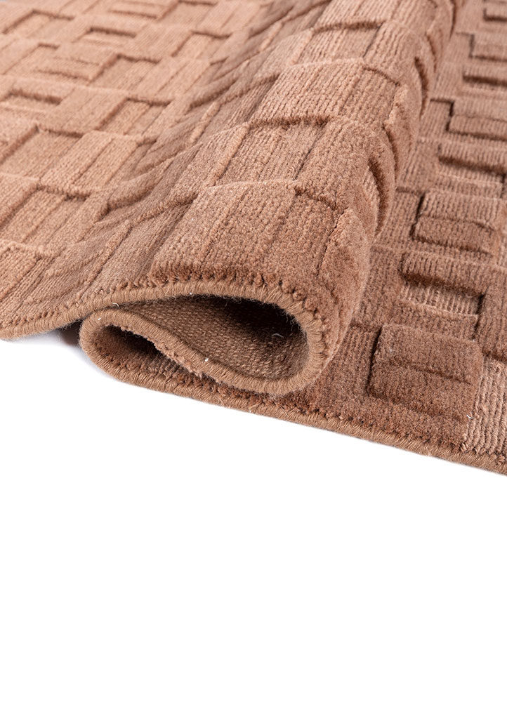 aprezo red and orange wool hand knotted Rug - FloorShot