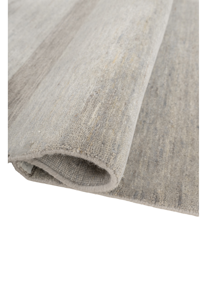 aprezo grey and black wool and silk hand knotted Rug - FloorShot