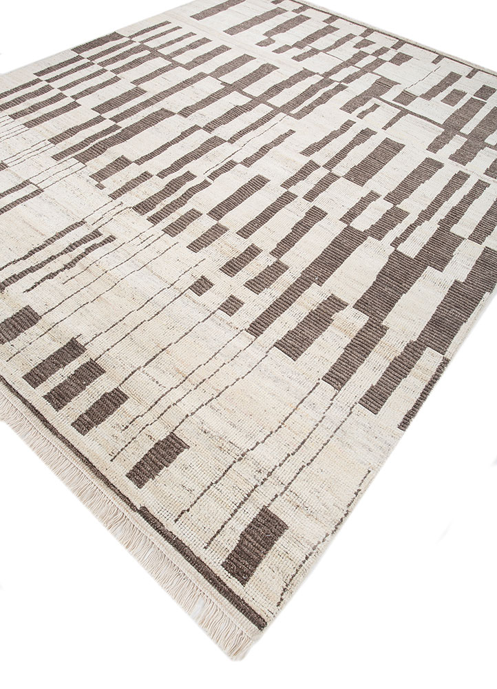 manifest ivory afghan wool hand knotted Rug - FloorShot