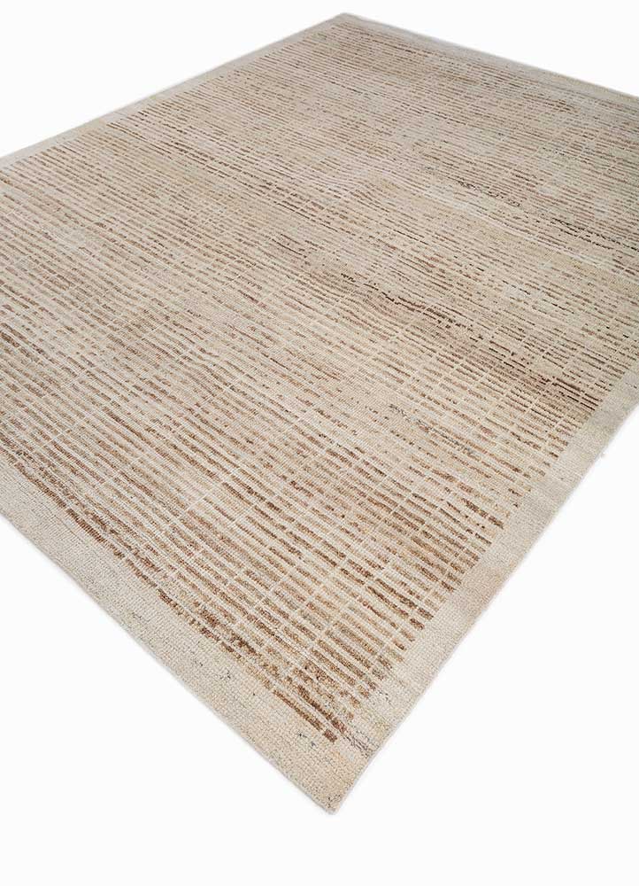 manifest gold afghan wool hand knotted Rug - FloorShot