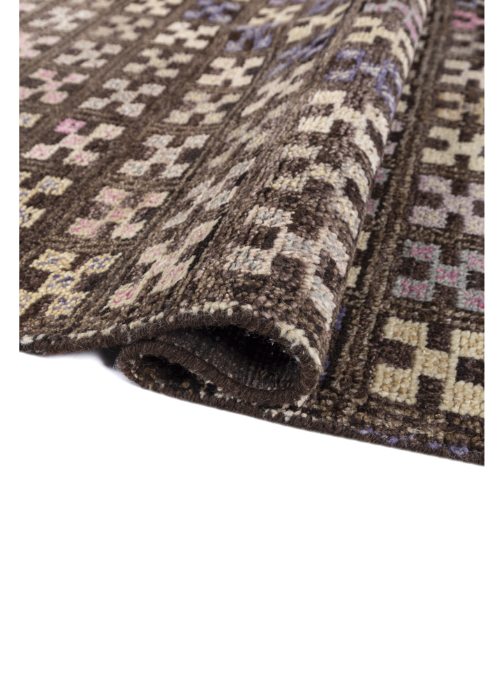 nuray grey and black wool hand knotted Rug - FloorShot