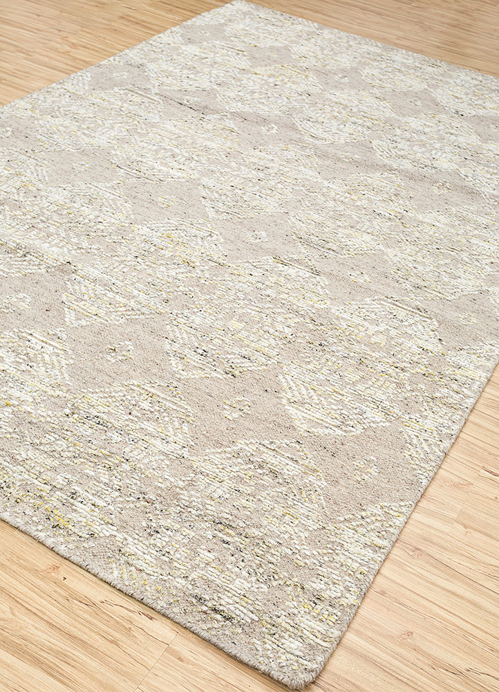 manifest ivory wool hand knotted Rug - FloorShot